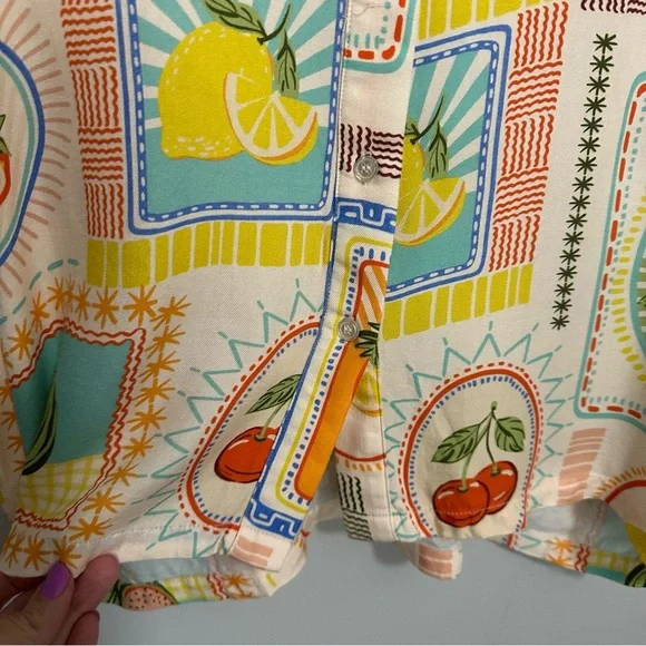 Seven Wonders Agata Shirt in Agata Print Women’s Size XS Fruit Print - Picture 7 of 11